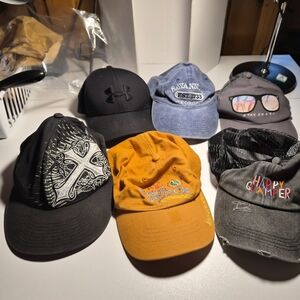 6 Caps One Is Under Armour Black Logo Cap